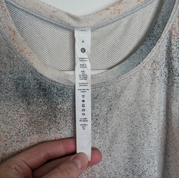 Lululemon Sculpt Tank - Multi Color White, Orange, Green sz 6 - Picture 2 of 4